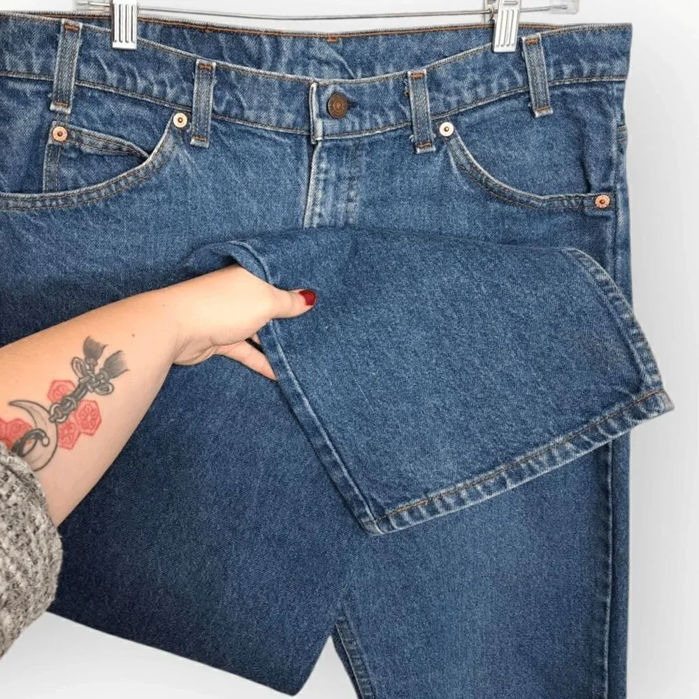 Levi's 517 Vintage 1980s Orange Tab Denim Jeans size 36 x 30